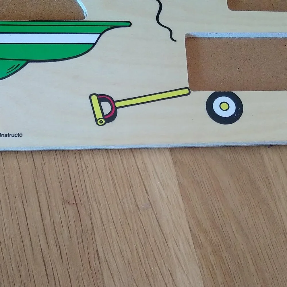 Wooden Easy Shapes & Colors Geometric Puzzle 1998 Judy /Instructo Vintage